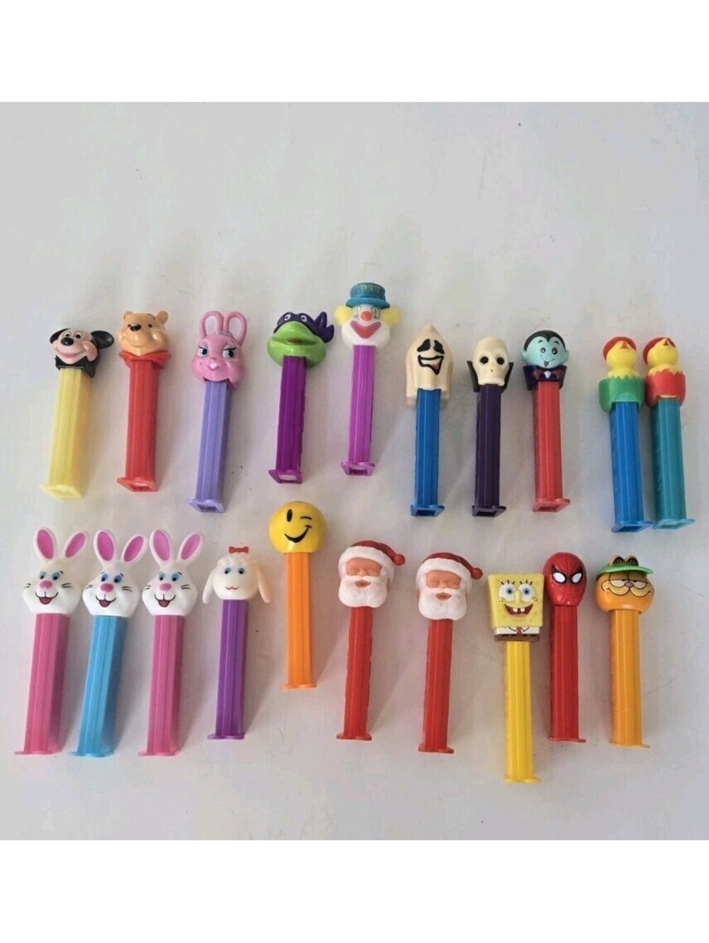 Mixed LOT PEZ DISPENSERS VTG Halloween Skull TMNT Mickey Pooh Vampire Clown